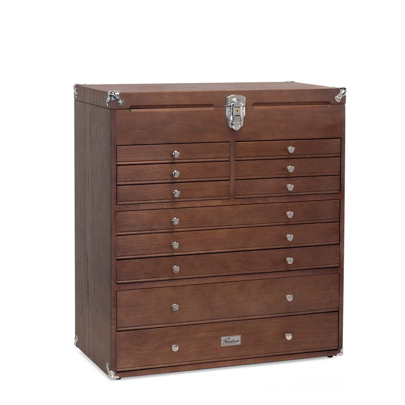 T22-D 11-Drawer Solutions Chest- Dark Oak